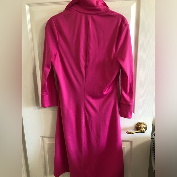 Vintage Hot Pink Betsy Johansson Long Sleeve Dress - Picture 2 of 3